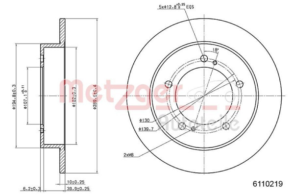METZGER 6110219 - Bremsscheibe
