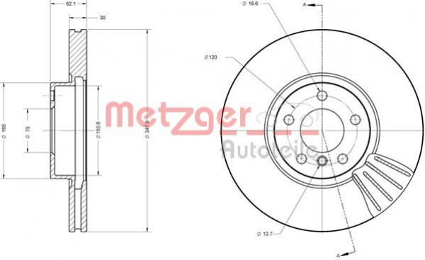 METZGER 6110555 - Bremsscheibe