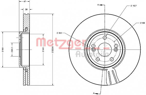 METZGER 6110349 - Bremsscheibe