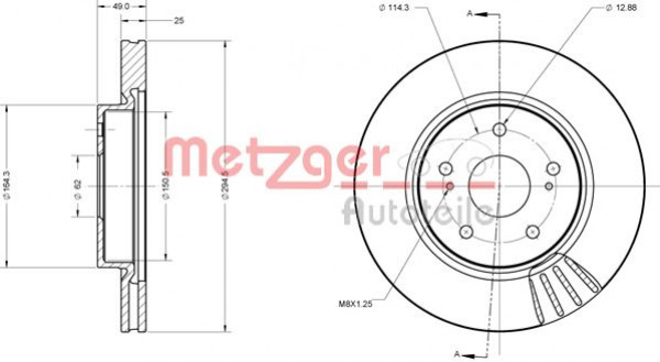 METZGER 6110329 - Bremsscheibe