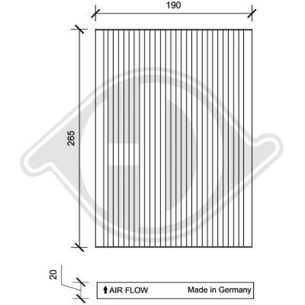 DIEDERICHS DCI1153 - Filter, Innenraumluft