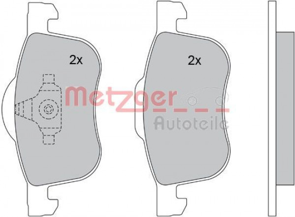 METZGER 1170013 - Bremsbelagsatz, Scheibenbremse