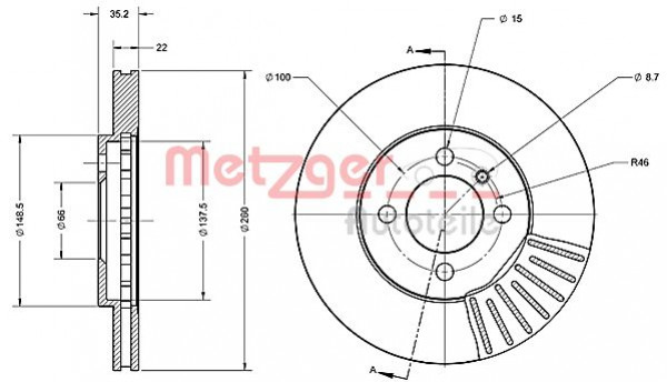 METZGER 6110488 - Bremsscheibe