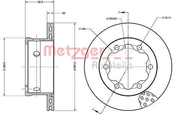 METZGER 6110472 - Bremsscheibe