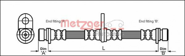 METZGER 4113290 - Bremsschlauch