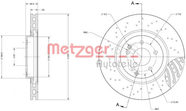 METZGER 6110393 - Bremsscheibe