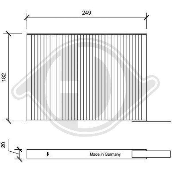 DIEDERICHS DCI1182 - Filter, Innenraumluft