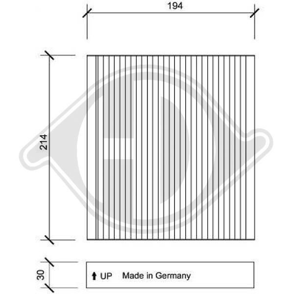 DIEDERICHS DCI1143 - Filter, Innenraumluft