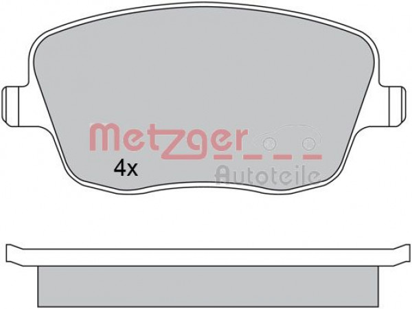 METZGER 1170417 - Bremsbelagsatz, Scheibenbremse