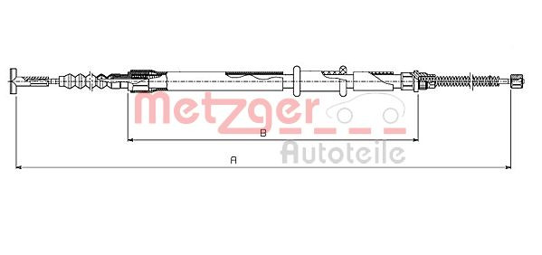 METZGER 631.10 - Seilzug, Feststellbremse