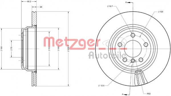 METZGER 6110742 - Bremsscheibe