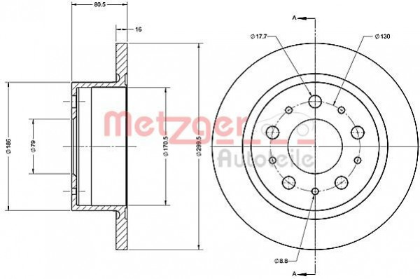METZGER 6110647 - Bremsscheibe