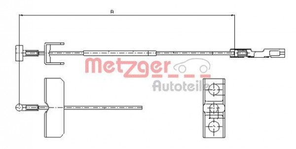METZGER 11.6803 - Seilzug, Feststellbremse