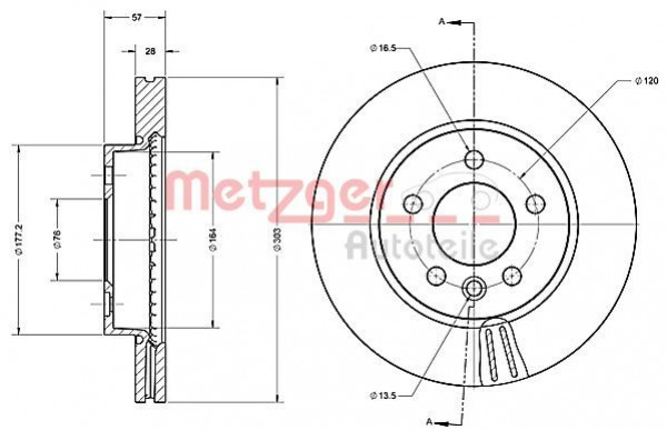 METZGER 6110701 - Bremsscheibe