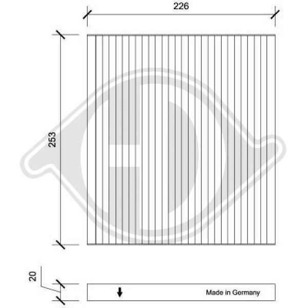 DIEDERICHS DCI0232 - Filter, Innenraumluft