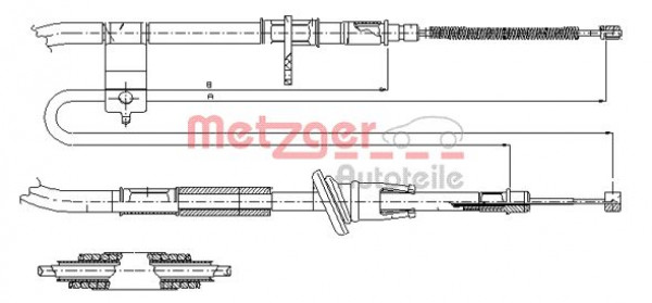 METZGER 17.2518 - Seilzug, Feststellbremse