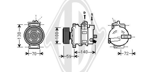 DIEDERICHS DCK1072 - Kompressor, Klimaanlage