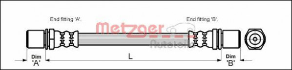 METZGER 4112214 - Bremsschlauch