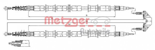 METZGER 11.5865 - Seilzug, Feststellbremse