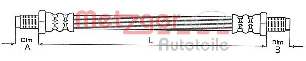 METZGER 4114620 - Bremsschlauch
