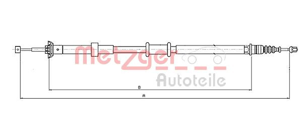 METZGER 12.0727 - Seilzug, Feststellbremse