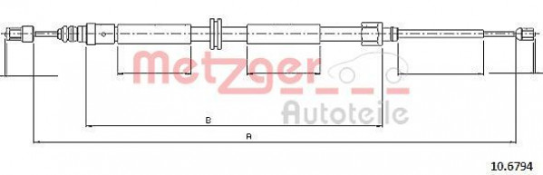 METZGER 10.6794 - Seilzug, Feststellbremse