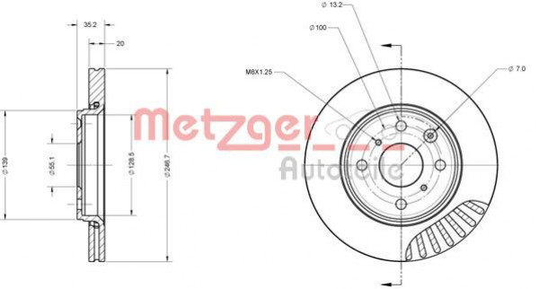 METZGER 6110059 - Bremsscheibe
