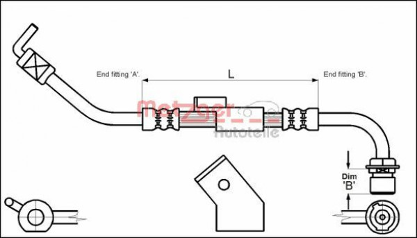 METZGER 4112334 - Bremsschlauch