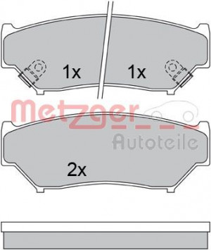 METZGER 1170528 - Bremsbelagsatz, Scheibenbremse