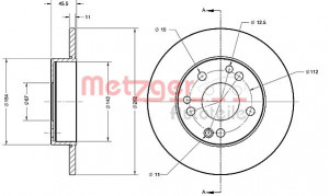 METZGER 6110326 - Bremsscheibe