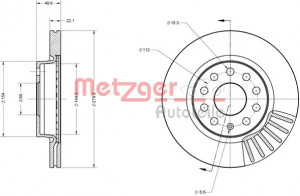 METZGER 6110161 - Bremsscheibe