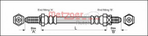 METZGER 4114680 - Bremsschlauch