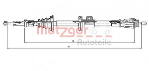 METZGER 10.8061 - Seilzug, Feststellbremse