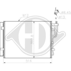 DIEDERICHS DCC1902 - Kondensator, Klimaanlage