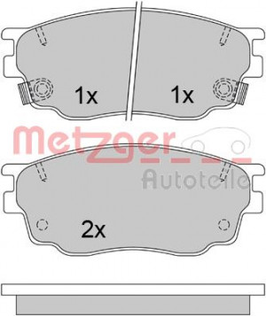 METZGER 1170461 - Bremsbelagsatz, Scheibenbremse