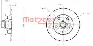 METZGER 6110232 - Bremsscheibe