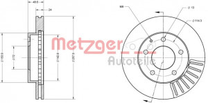 METZGER 6110409 - Bremsscheibe