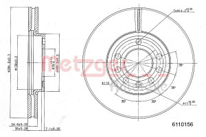METZGER 6110156 - Bremsscheibe