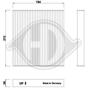 DIEDERICHS DCI0275 - Filter, Innenraumluft