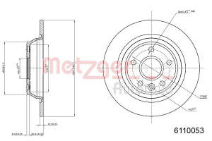 METZGER 6110053 - Bremsscheibe