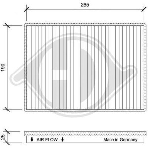 DIEDERICHS DCI1250 - Filter, Innenraumluft