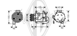 DIEDERICHS DCK1300 - Kompressor, Klimaanlage