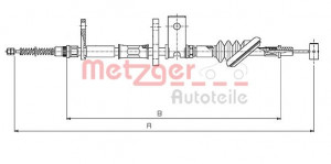 METZGER 17.5020 - Seilzug, Feststellbremse