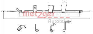 METZGER 17.0329 - Seilzug, Feststellbremse