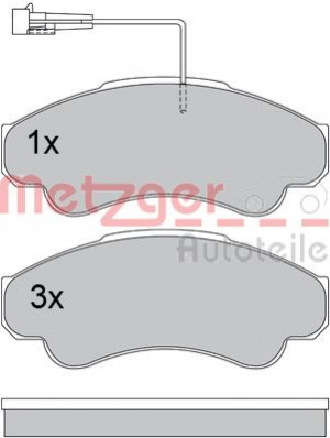 METZGER 1170344 - Bremsbelagsatz, Scheibenbremse
