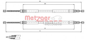 METZGER 11.6796 - Seilzug, Feststellbremse