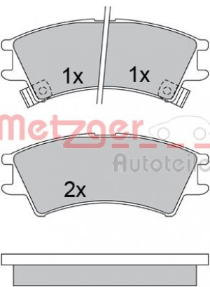 METZGER 1170535 - Bremsbelagsatz, Scheibenbremse