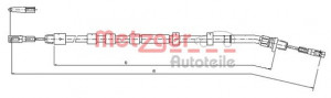 METZGER 10.9512 - Seilzug, Feststellbremse