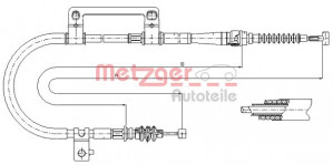 METZGER 17.6043 - Seilzug, Feststellbremse