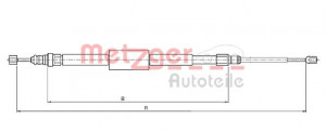 METZGER 10.6687 - Seilzug, Feststellbremse